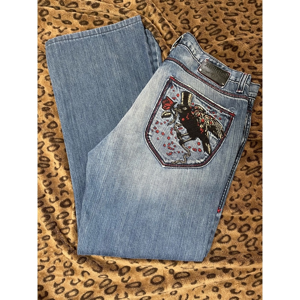 Affliction Crow Pocket Straight Jeans
